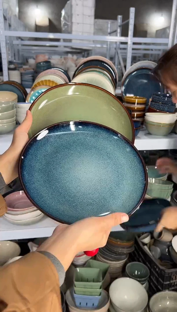 陶瓷外贸尾货瑕疵满20包邮X2 大盘10.5英寸