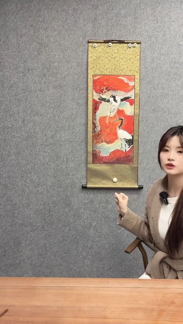 国画毛老师 双鹤图 立轴