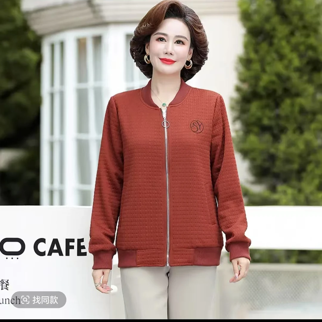 8102妈妈装短款外套女士新款棒球服女休闲夹克上衣新仓库13-3-1