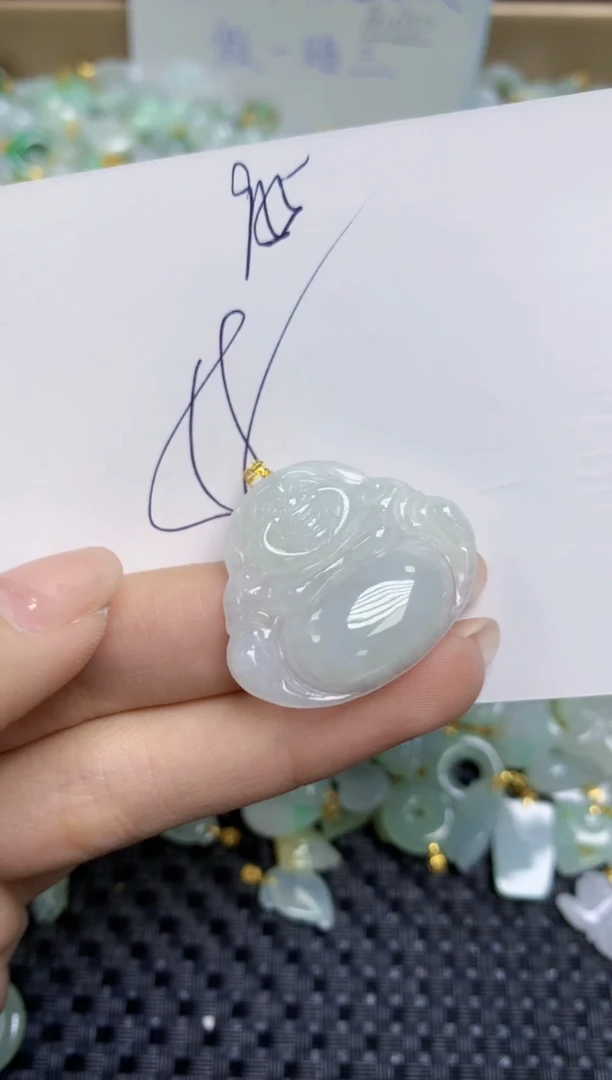 【闪购商品】翡翠颈饰18K金镶嵌天然缅甸A货翡翠