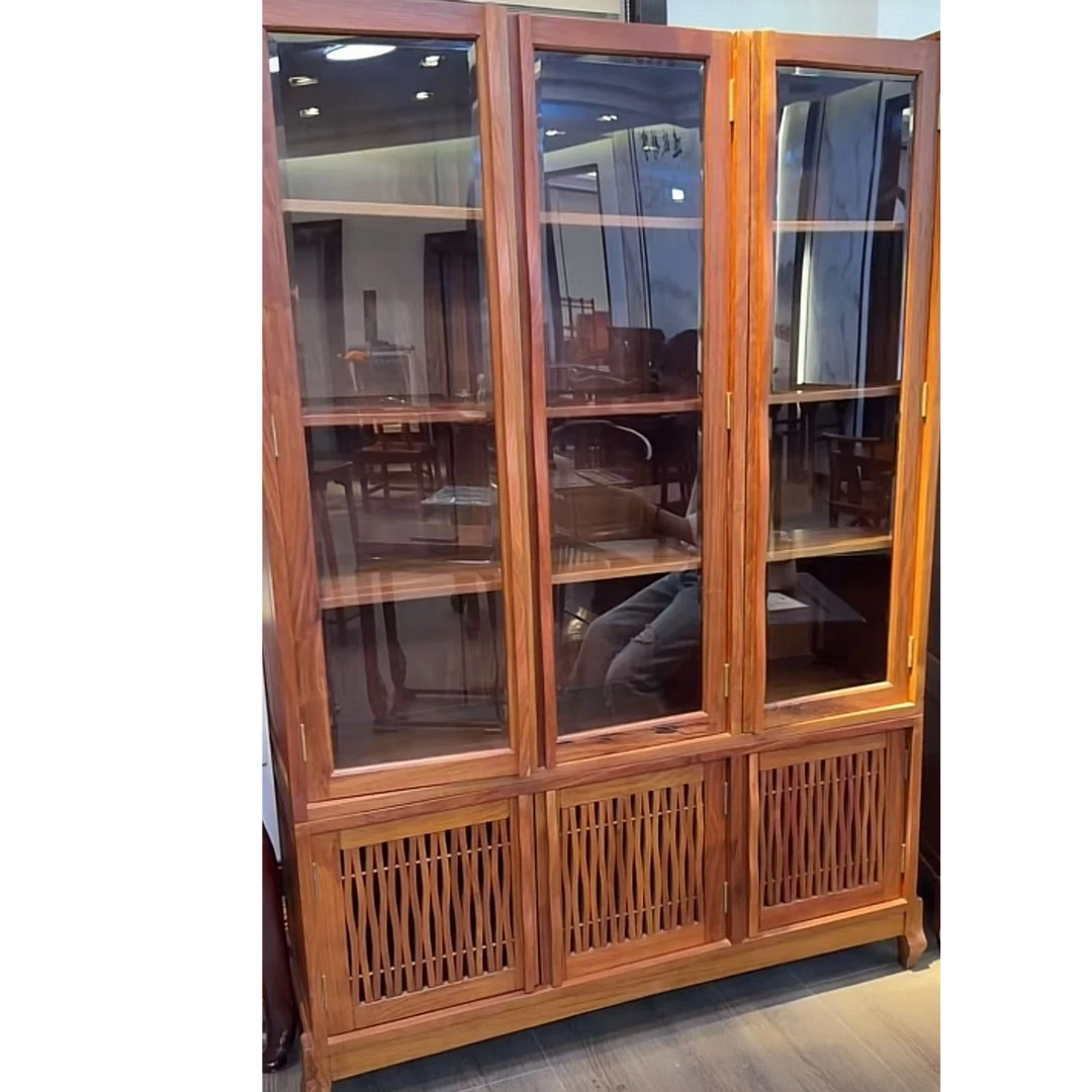 【老班长推荐】中式三门书柜酒柜