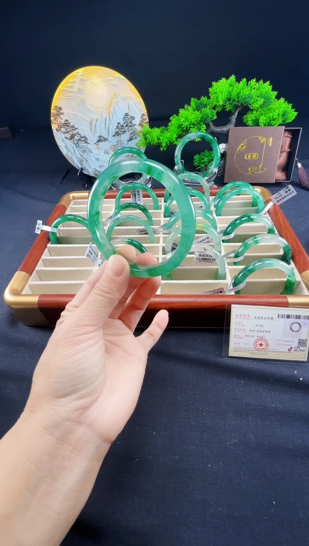 未镶嵌手镯石英质玉（非洲翠）真品上等纯天然非洲翠玉手镯石英质玉