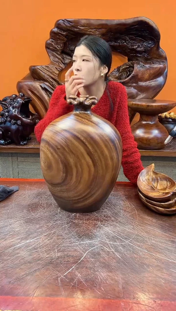 【闪购商品】稳定木实木创意花器