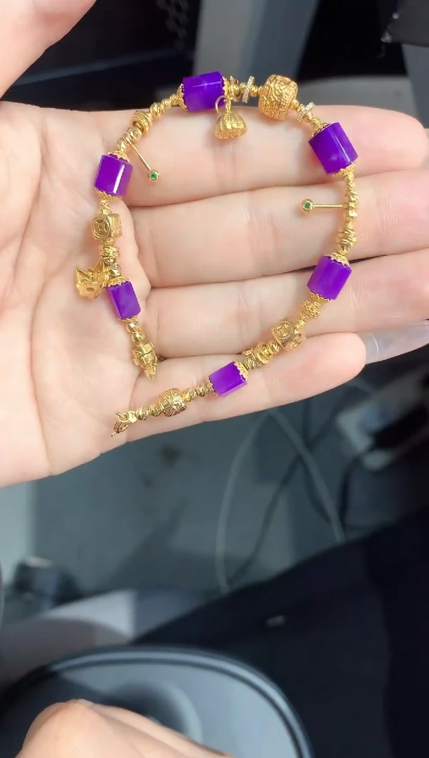 苏纪石（舒俱来）18K金镶嵌.手链