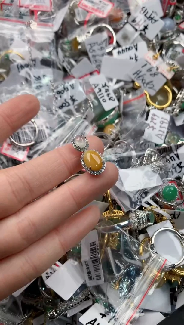 银S925镶嵌戒指翡翠111   2