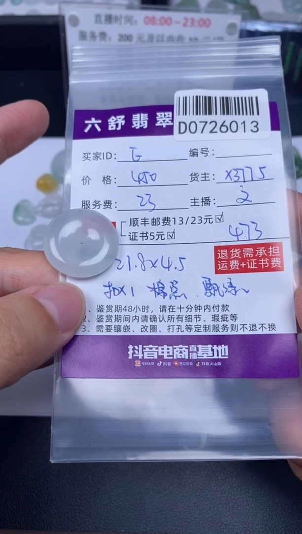 翡翠未镶嵌吊坠(不含链)E****GD0726013