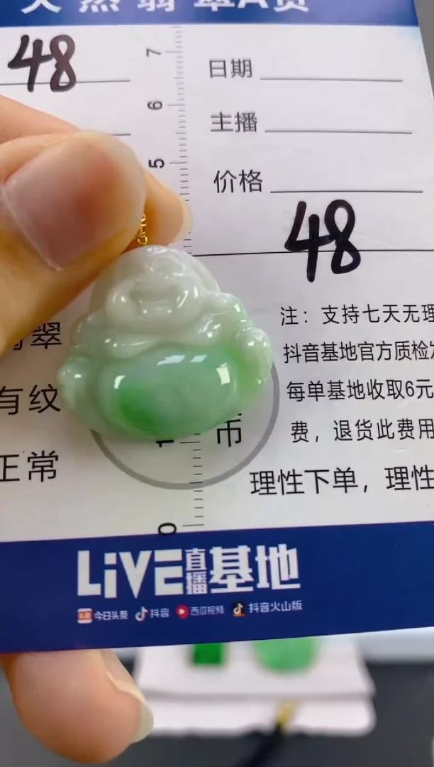 【闪购商品】翡翠颈饰18K金镶嵌天然A货翡翠
