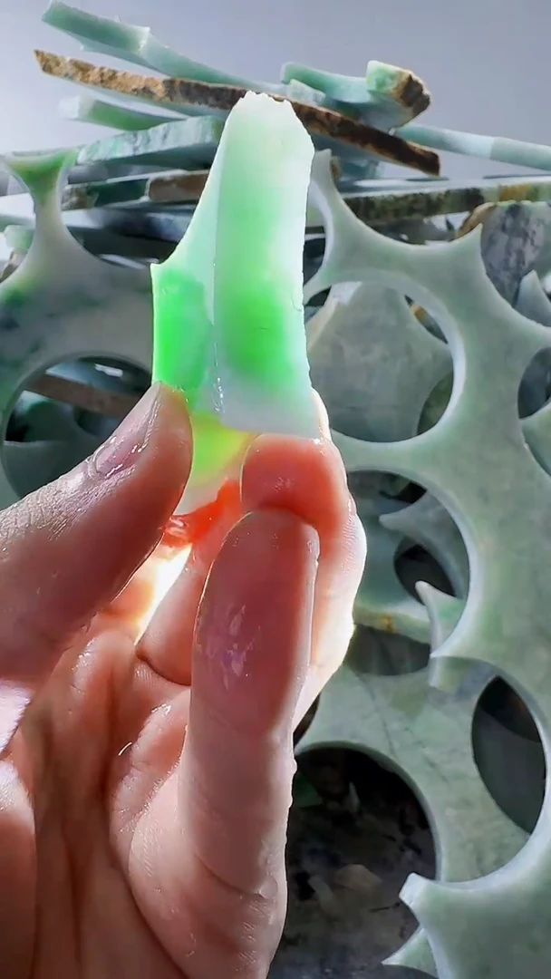 裸石翡翠缅甸翡翠A货文890