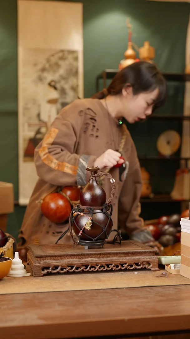 355号精品天然大漆酒葫芦一物一拍~