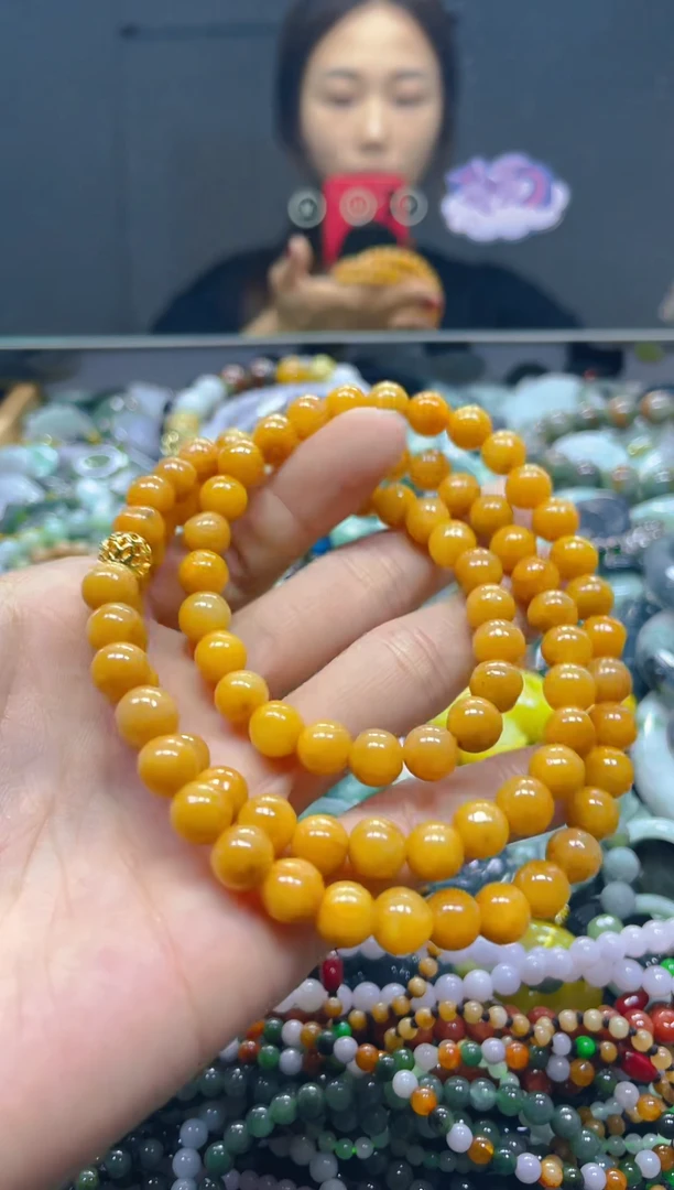 颈饰未镶嵌翡翠8MM/L/翡翠A货，一件也是批发价