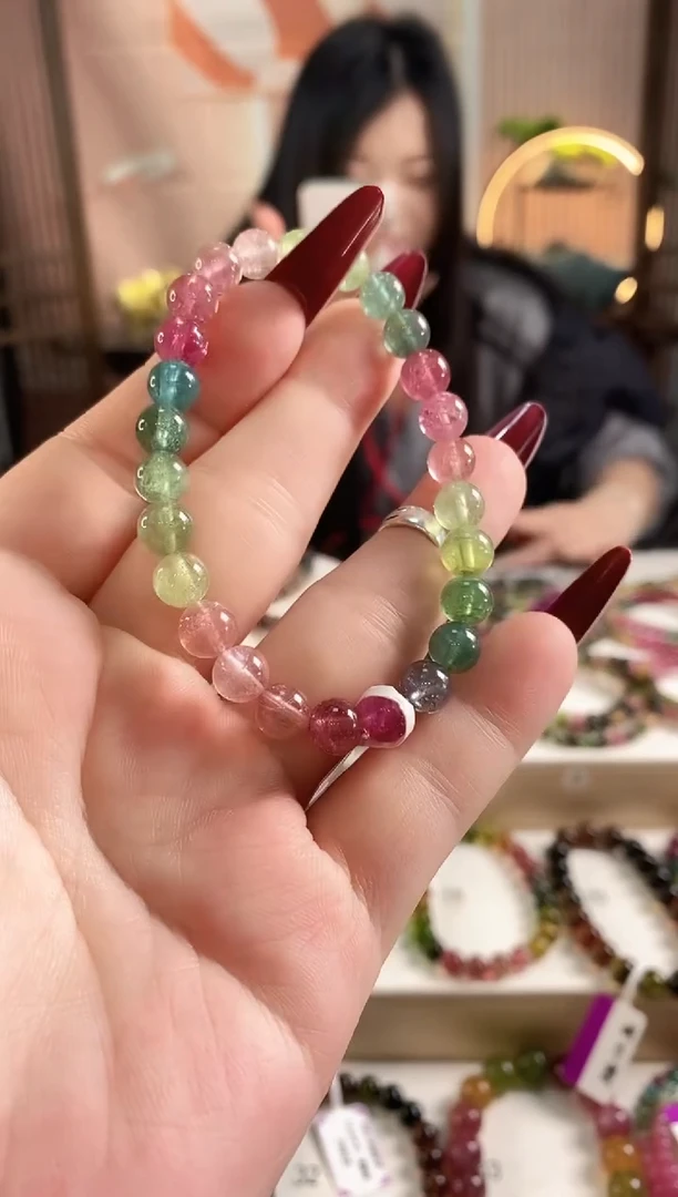 未镶嵌手链碧玺G2425素圈颜色微差