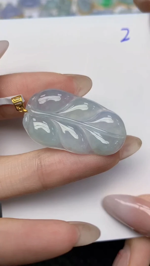 【闪购商品】翡翠颈饰18K金镶嵌天然翡翠A货，