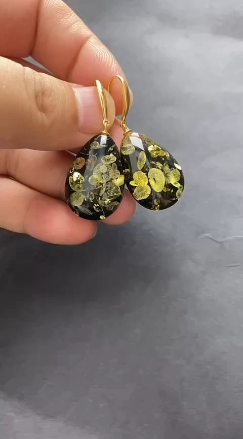 未镶嵌琥珀裸石耳坠