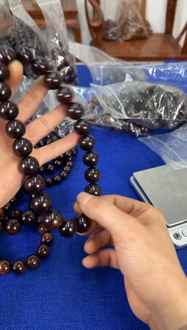 手串/手链黄花梨/降香黄檀1.5紫油梨水波纹手串