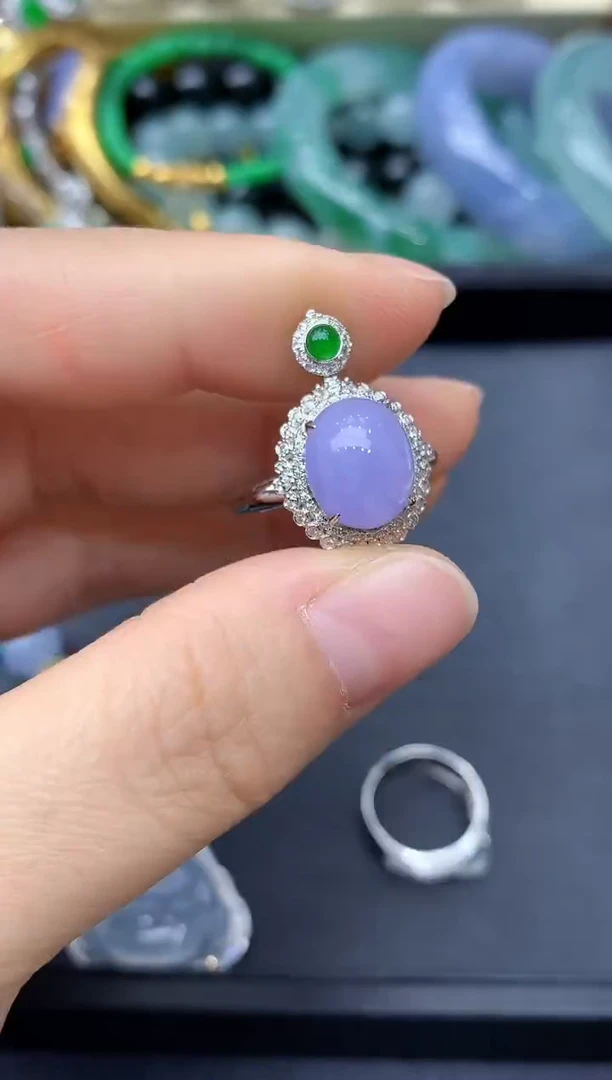 18K金镶嵌戒指翡翠349 -中国好珍宝