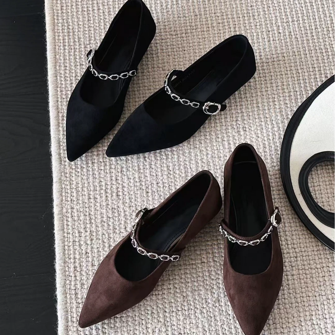 【时髦精】秋纱2025时尚百搭优雅日常低跟高跟鞋