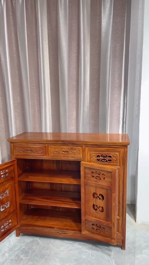 【闪购商品】花梨木类家具刺猬紫檀鞋柜缅花色