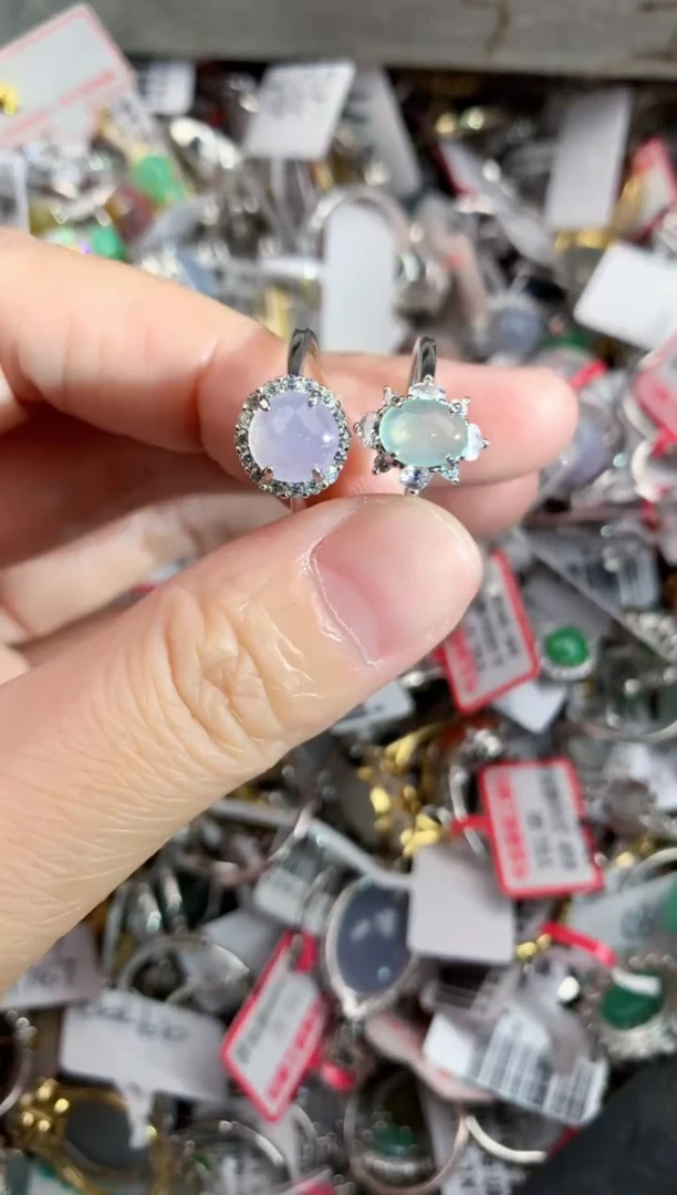 银S925镶嵌戒指翡翠16            1