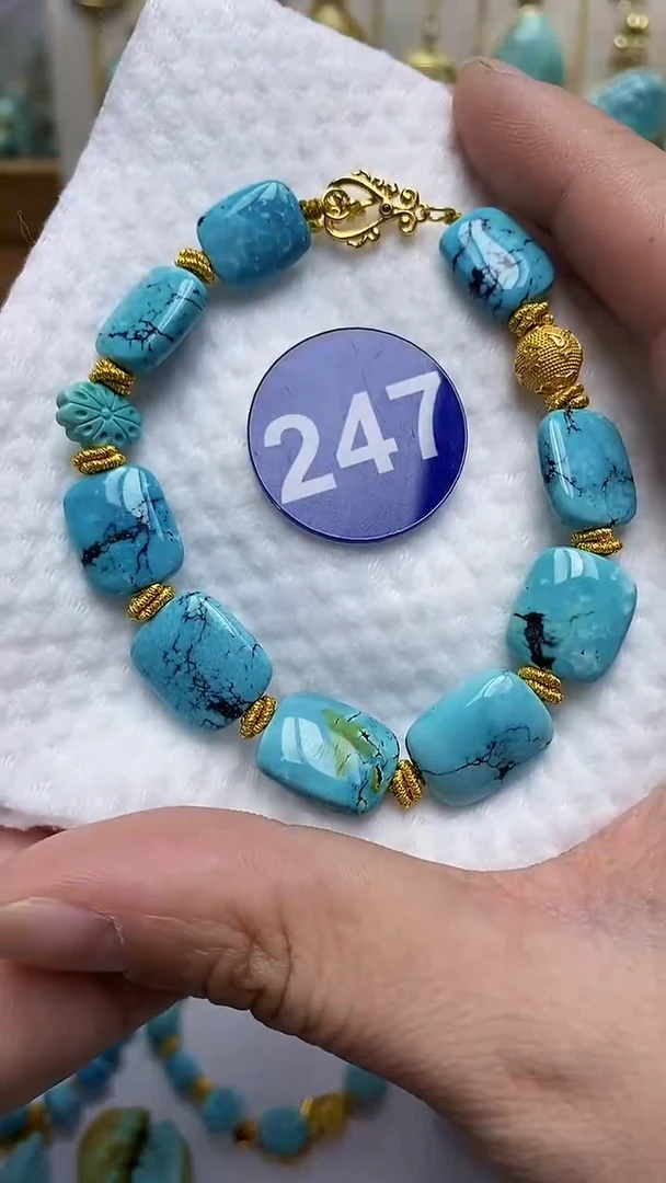 【闪购商品】绿松石手链银S925镶嵌247