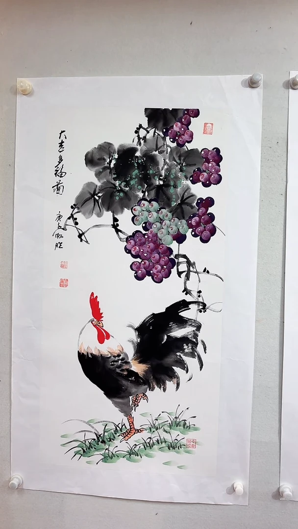 国画大吉多福图/3尺托底/雷畅胜