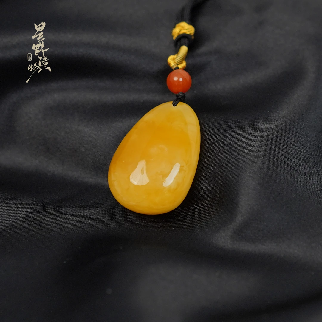 【星野造物】蜜蜡精品水滴吊坠手工编绳高端百搭1114