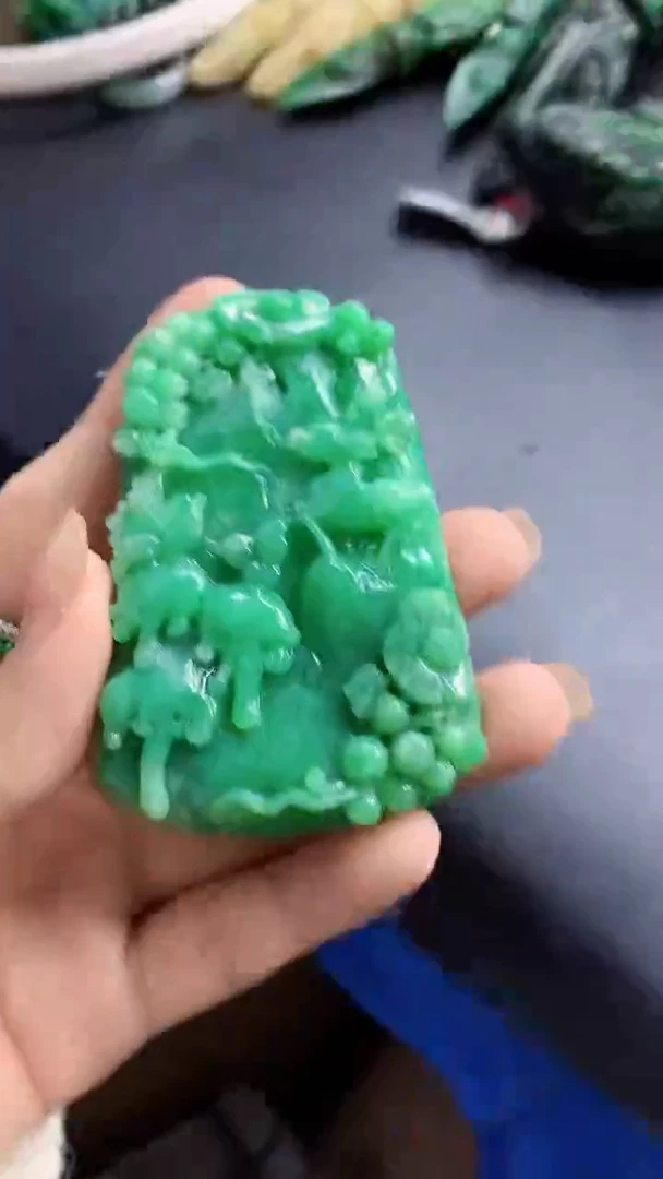 颈饰未镶嵌翡翠秦**庄天然缅甸a货翡翠