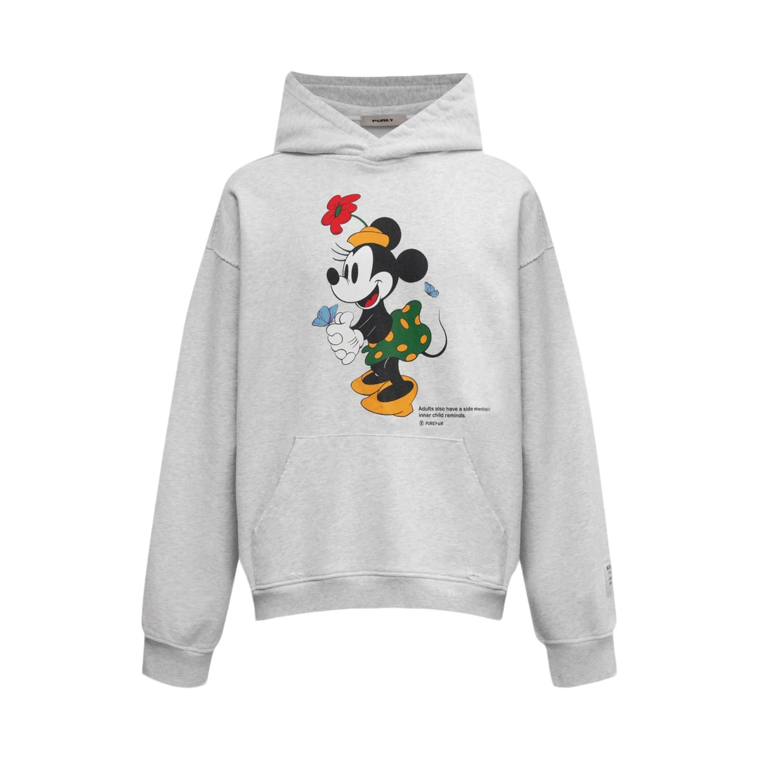 PUREY.WR 新款卡通图案水洗做旧连帽卫衣/三款可选