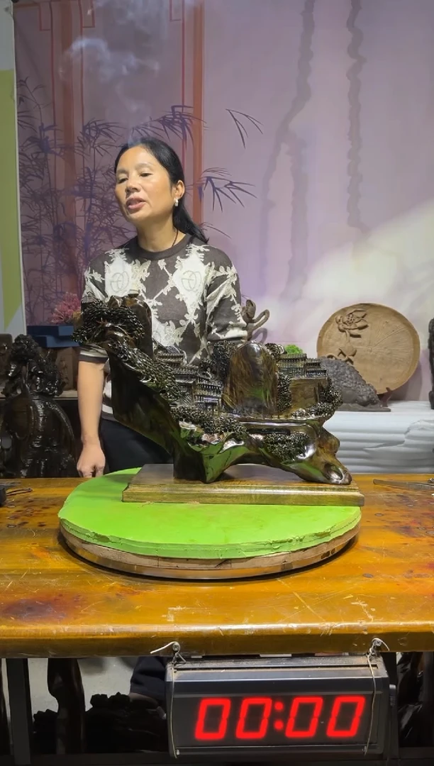 金丝楠弄*金丝楠木乌木摆件