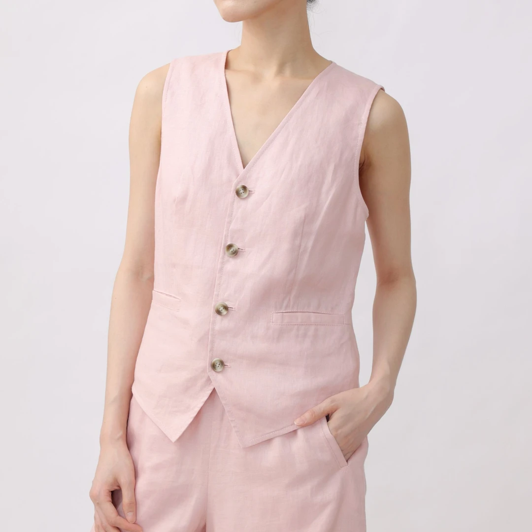 AMASS/阿玛施春夏新款气质穿搭休闲纯色西装马甲夏天女士5400870