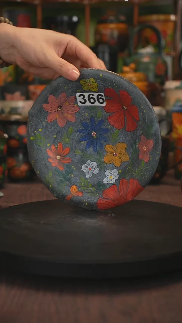 紫砂油画手绘釉下彩366