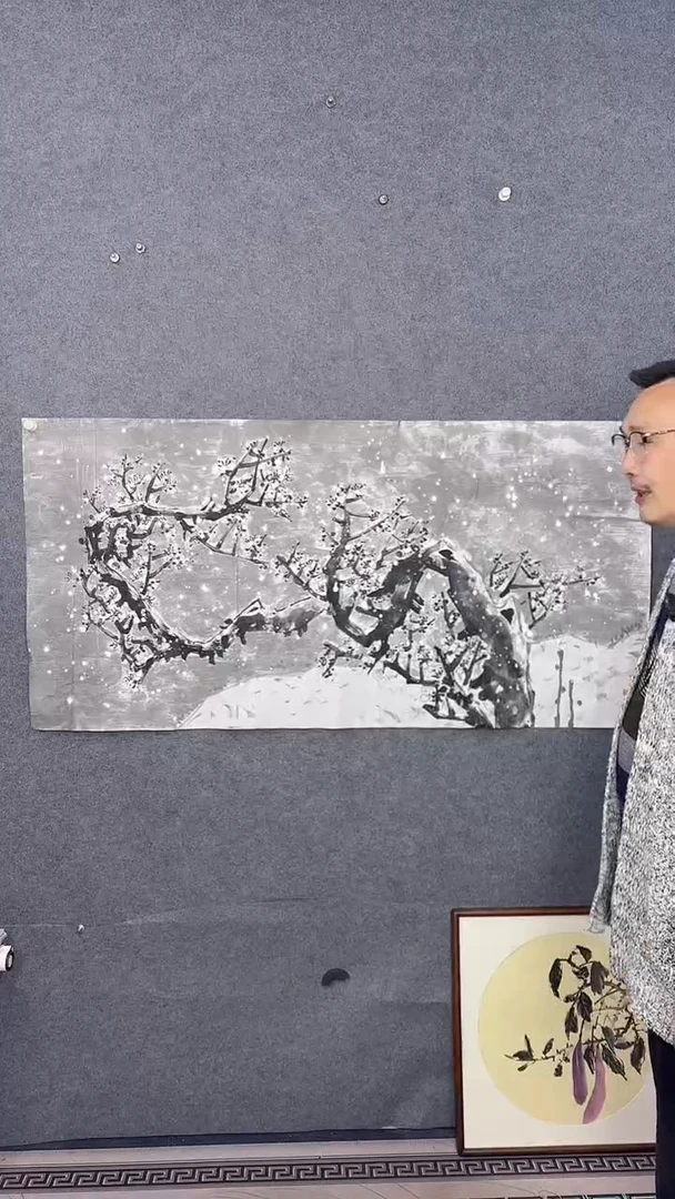 国画136*68吴铁成作品