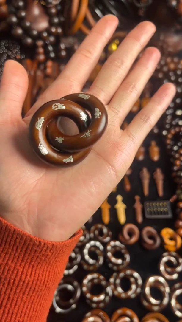 枣木雷击枣木玉化双面五雷五路乾坤圈2.0