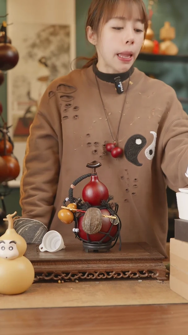 【闪购商品】66号精品天然大漆工艺防渗内胆酒葫芦~