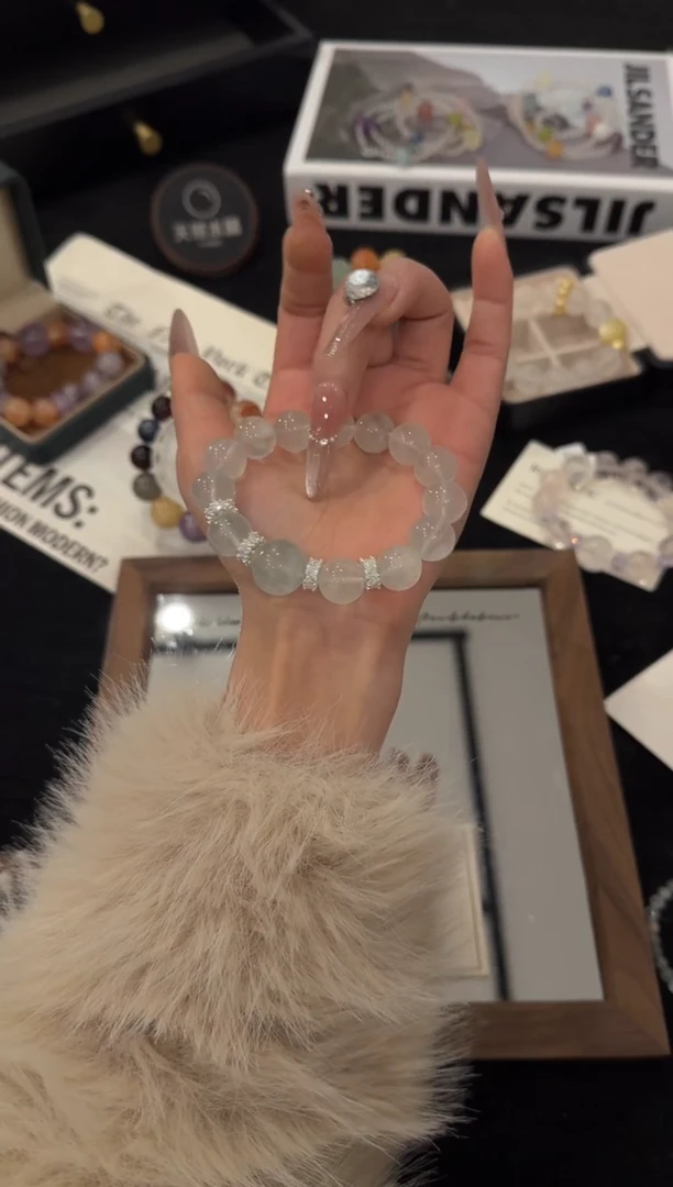 合金手链水晶绿萤石x3570