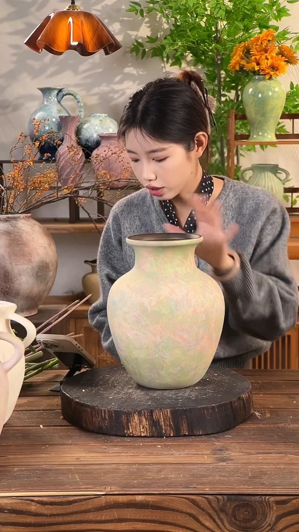 苔点绿-胖肚瓶大号