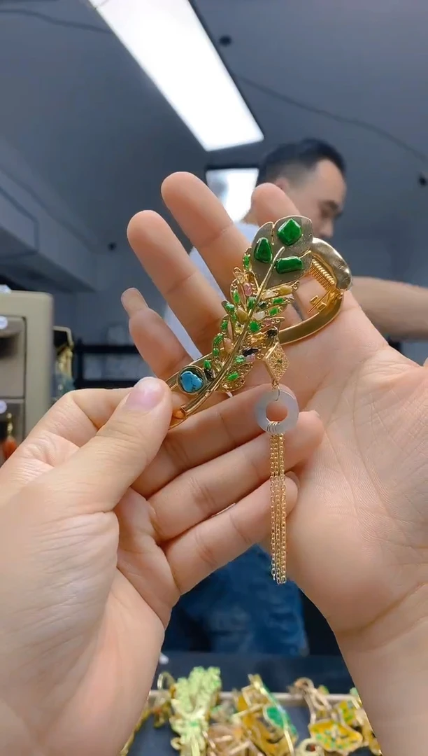 【闪购商品】翡翠耳饰合金182翡翠发簪