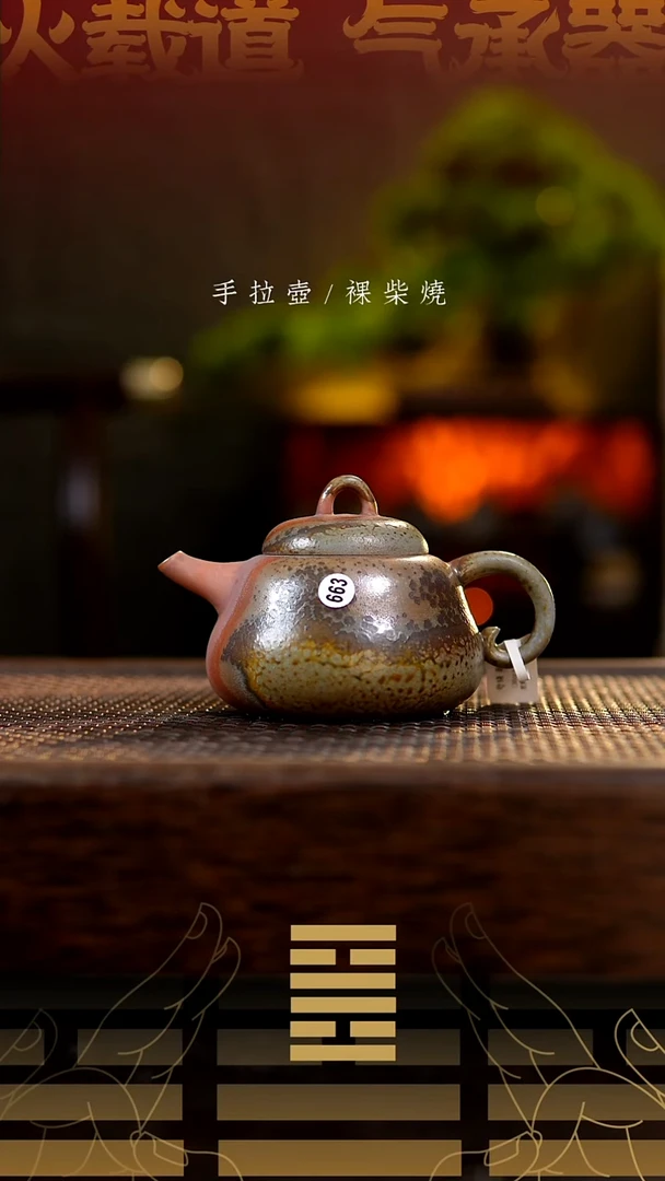 夸烧柴烧寿星壶663