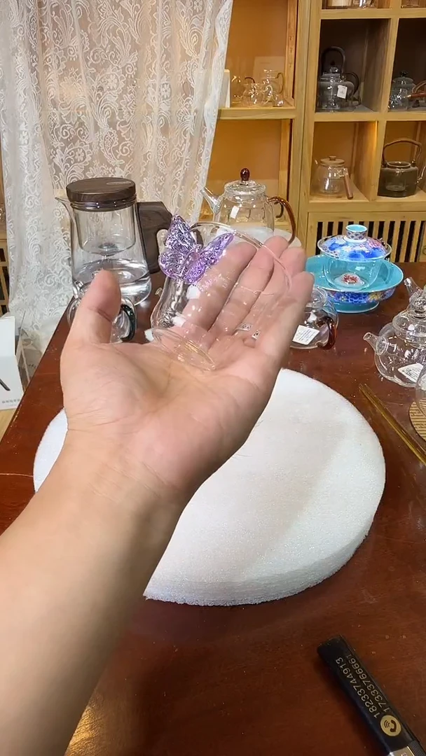 紫色蝴蝶主人杯1只