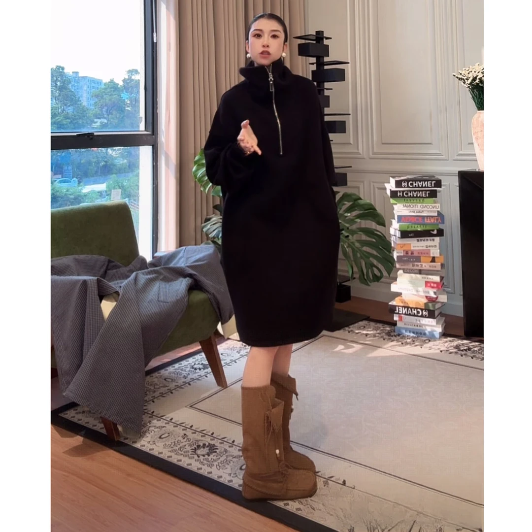 ZUOXIAOQI半秋卫衣裙22（裙长94-95/胸围132-136）