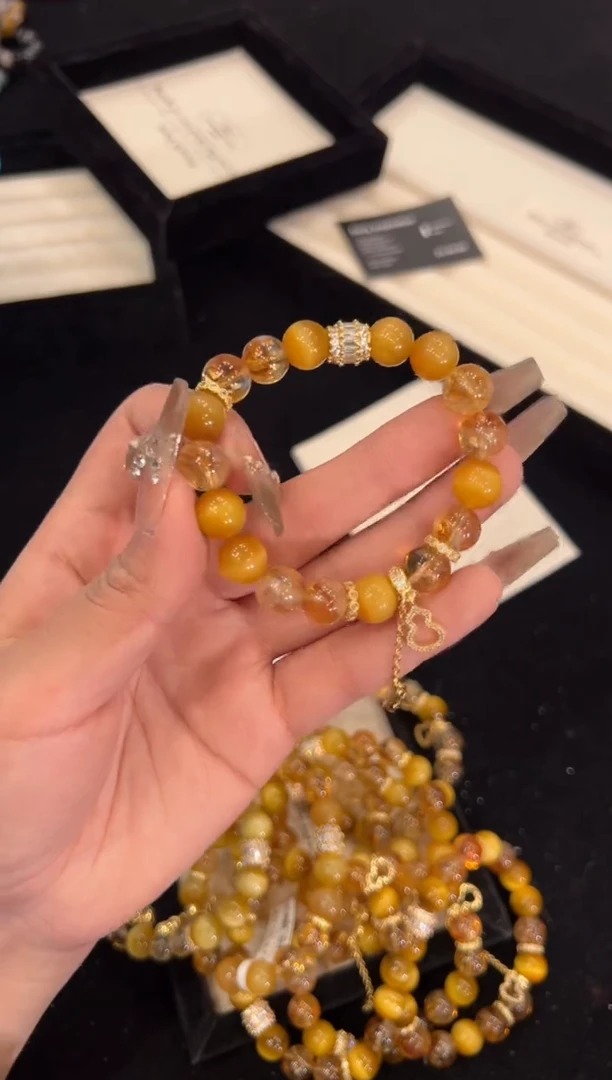 【闪购商品】水晶手链合金金虎眼手链x756