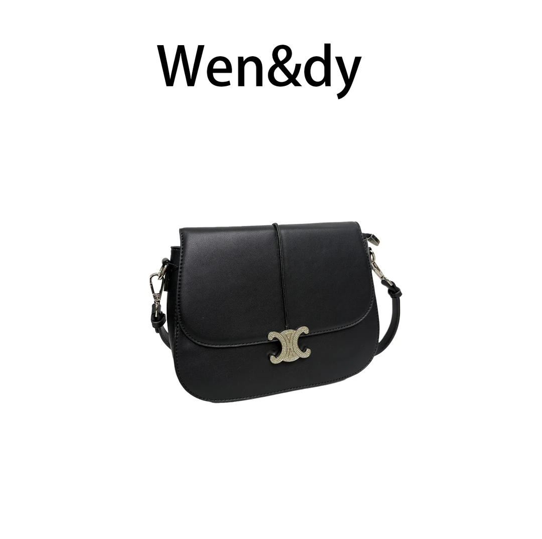 斜挎包复古百搭纯色休闲简约质感简约通勤大容量包包女