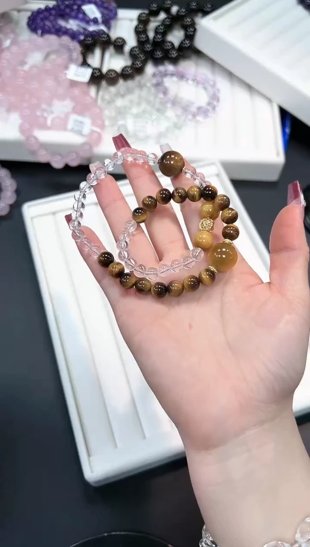 【闪购商品】水晶手串未镶嵌83d多样性发其一/1条默认微瑕