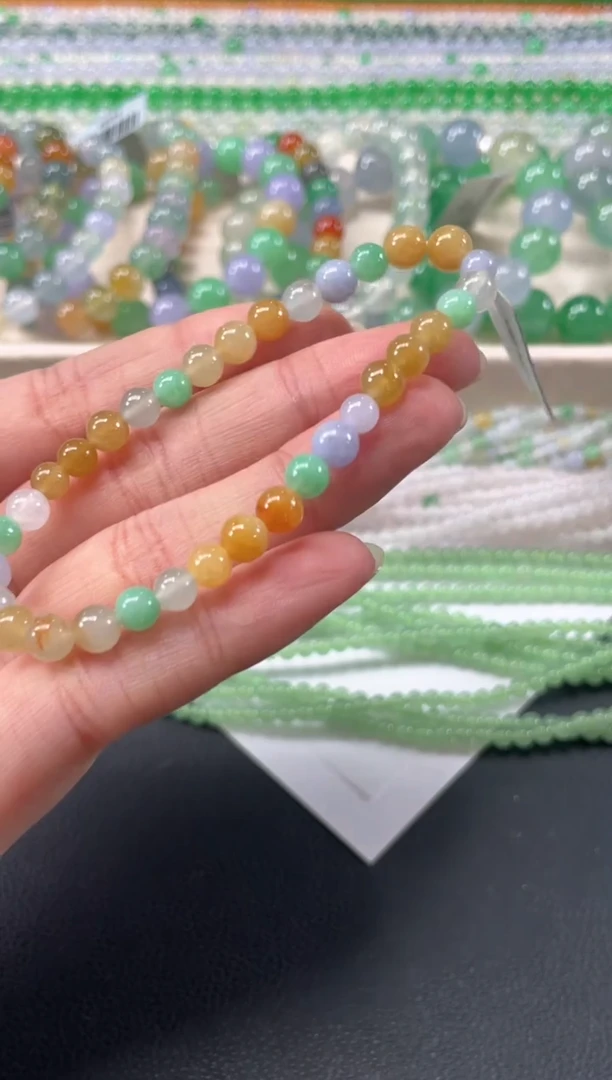 未镶嵌手串翡翠A494|1680