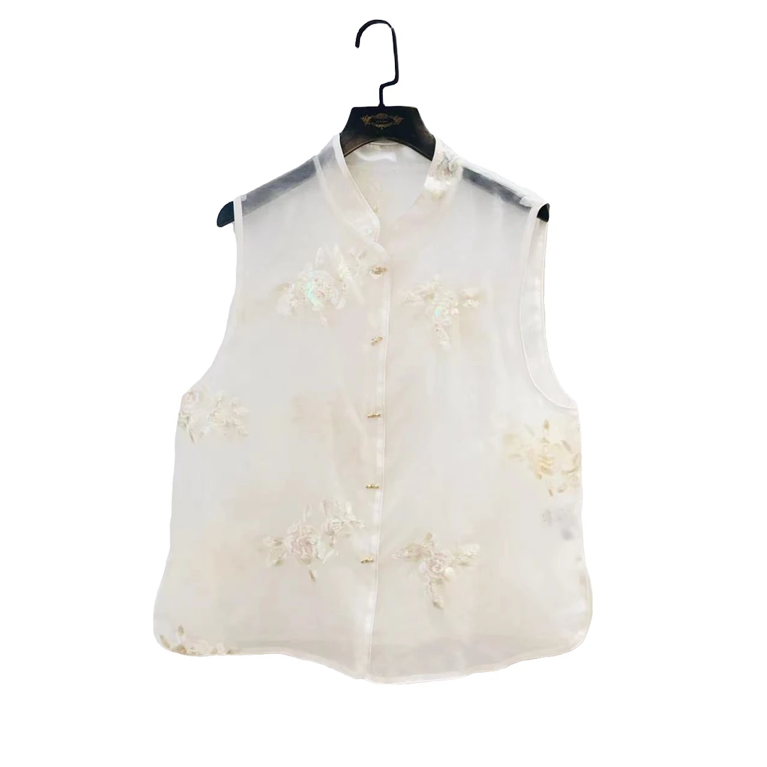 【公主高定】双层真丝刺绣马甲241011