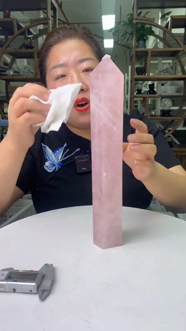 柱子未镶嵌水晶粉水晶柱子D208