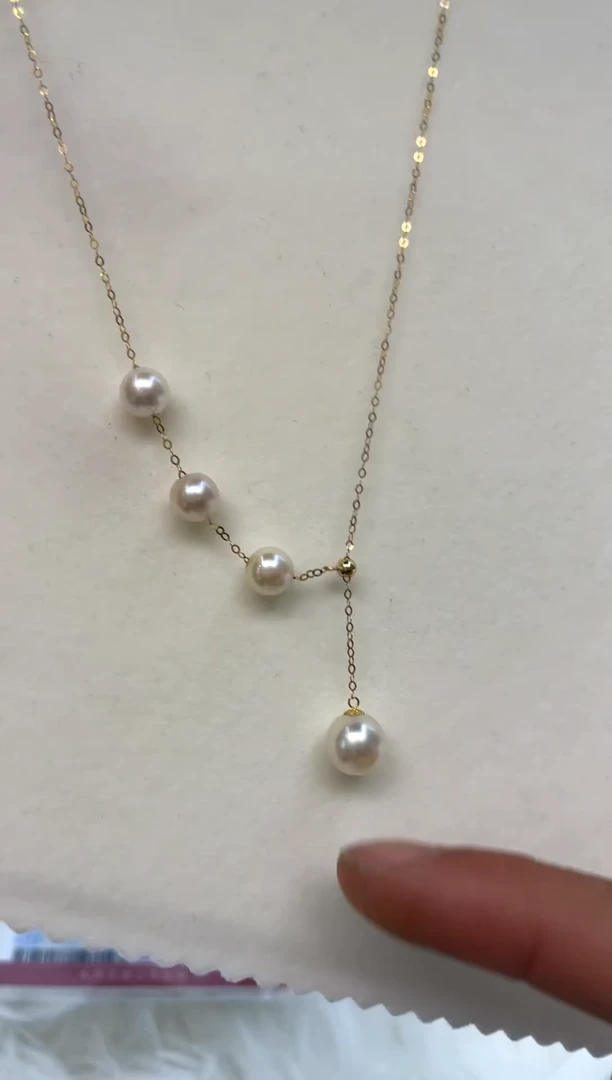 颈饰18K金镶嵌海水珍珠8-96 -7