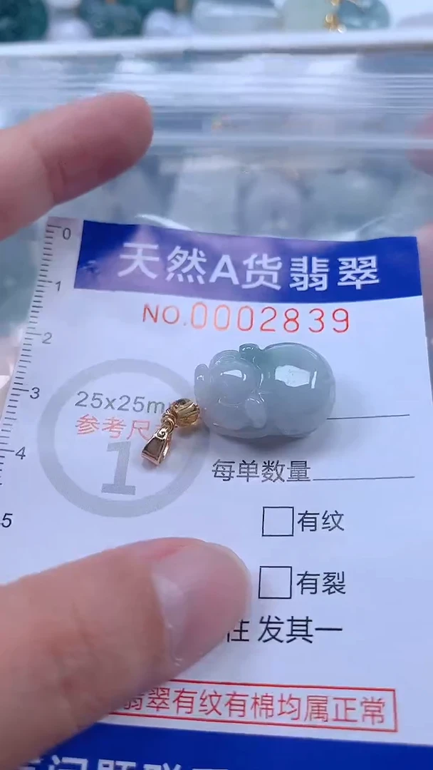 翡翠未镶嵌吊坠(不含链)1