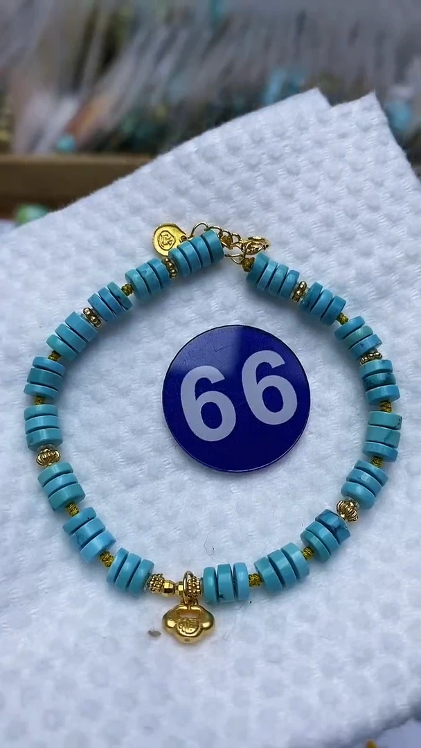 【闪购商品】绿松石手链银S925镶嵌66