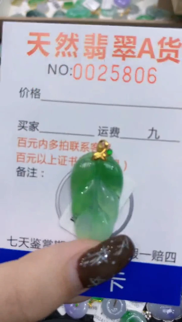 【闪购商品】翡翠颈饰18K金镶嵌11111111111