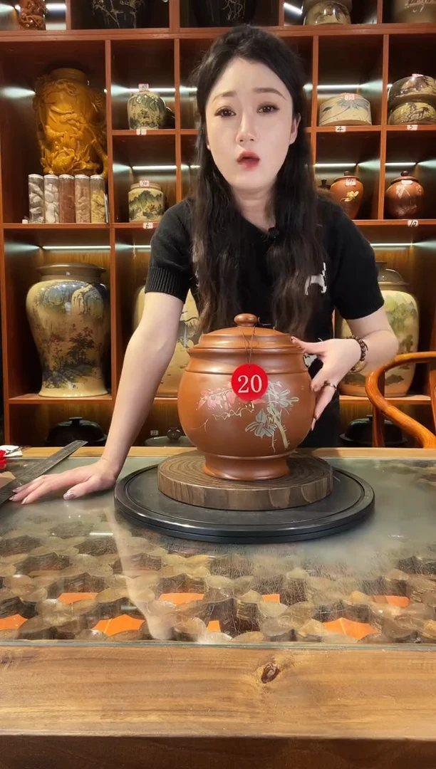 罐云南建水紫陶复烧茶罐@20